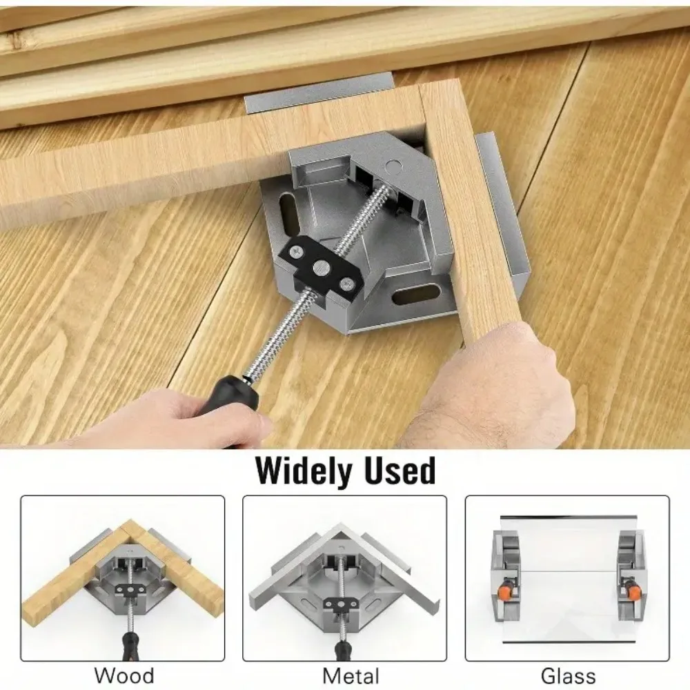 Coin de soudage à angle de 90 degrés, Clip de fixation à Angle droit, support à pince, cadre Photo pour le travail du bois, pince en verre, outil manuel pour meubles