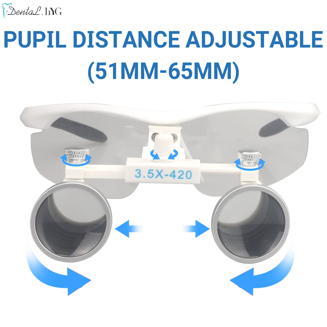 Dental Loupes LED Headlight Dental Adjustable Magnifier Binocular For Dental Surgery Operation Dentistry Professional Glasses