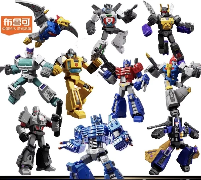 

Blokees Transformers GV6 8cm IDW Optimus Prime Megatron Swoop Sunstreaker Wheeljack Kickback Dirge Action Figure Toys
