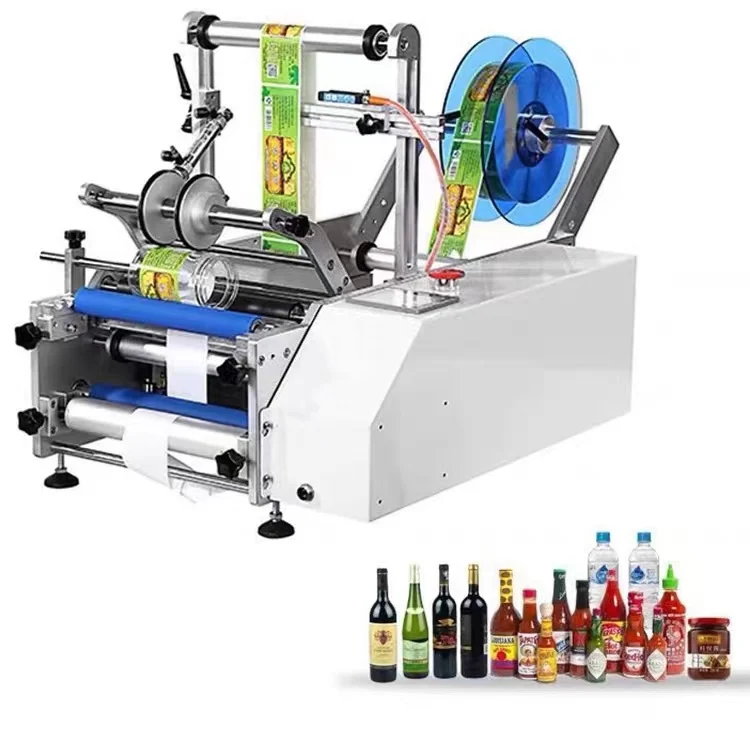 

Semi Automatic Table Top Label Round Bottle Sticker Labeling Machine for Sale
