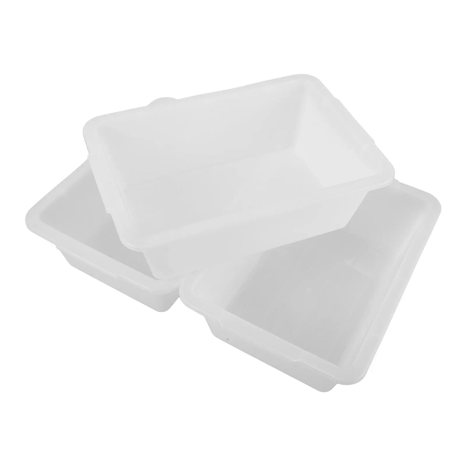 3Pcs Plastic Storage Bin Multipurpose Bus Tub Rectangular Utility Tote Box Dish Wash Basin Tub Handle for Restaurant Kitchen view 6