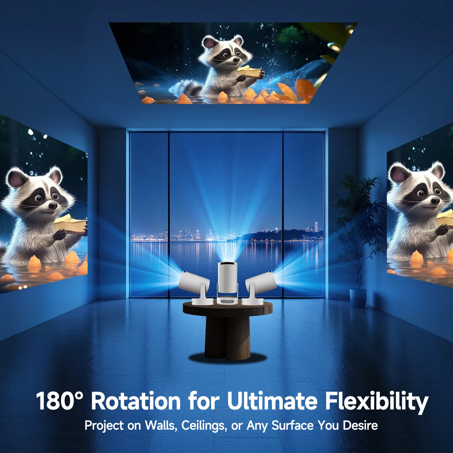 Magcubic HY300 Pro+ Sprachgesteuerter Projektor 8K Android 14 Beam 8000 Lumen Wifi6 BT5.4 Kino Outdoor Tragbar mit Airmouse – Detail 16