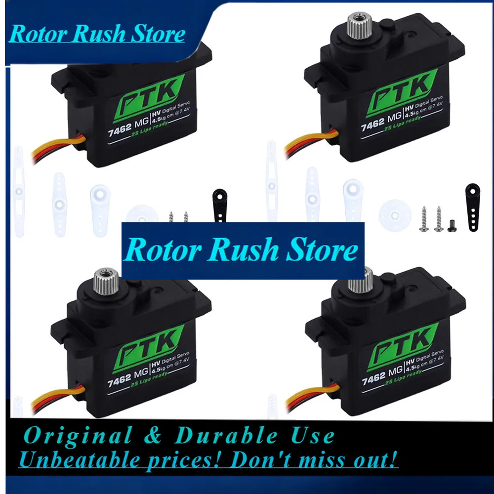 RoRuSPTK 7462/ 7462W MG 9g Metal Gear Bionic Wing/Butterfly  High Frequency 180° Digital  4.8V-7.4V For RC Model Parts