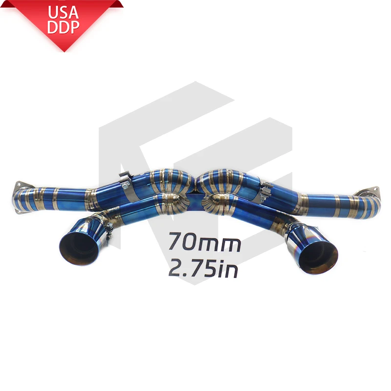 

for Porsche 718 GT4 RS 4.0L Tips ING Titanium Exhaust System Performance Catback No valve