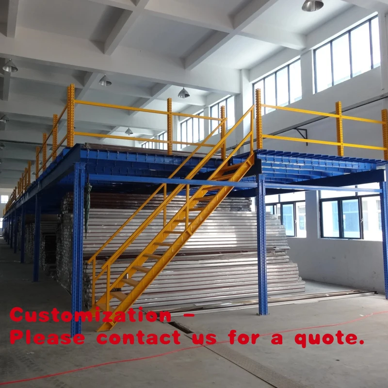 custom.Metal Heavy Duty Attic Shelf With High Load Capacity Mezzanine Rack Large Factory and Warehouse