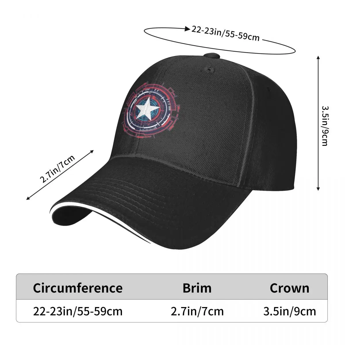 Hero Captain America Merch Men Women Baseball Caps Adjustable Versatile Hats Cap Vintage All Seasons Travel Headwear