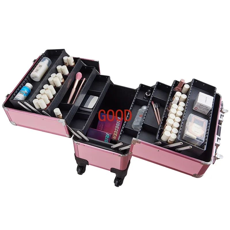 Tattoo Embroidery Eyelash Beauty Folding Makeup Follow-up Hair Stall Storage Draw-Bar Toolbox