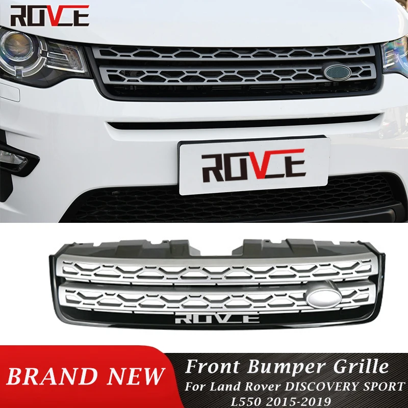 ROVCE Front Bumper Grille Grill For Land Rover DISCOVERY SPORT 2015-2019 L550 Car Original Style Racing Grills CU511CF LR066143