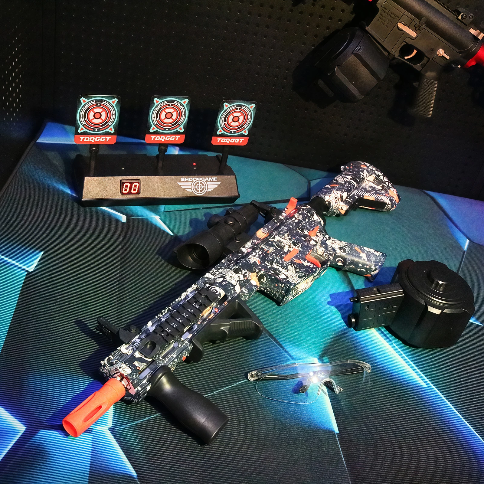 Pistola de brinquedo elétrica M416 Gel Ball Blaster, modo manual/automático, recarregável - adequada para jogos de tiro ao ar livre de verão