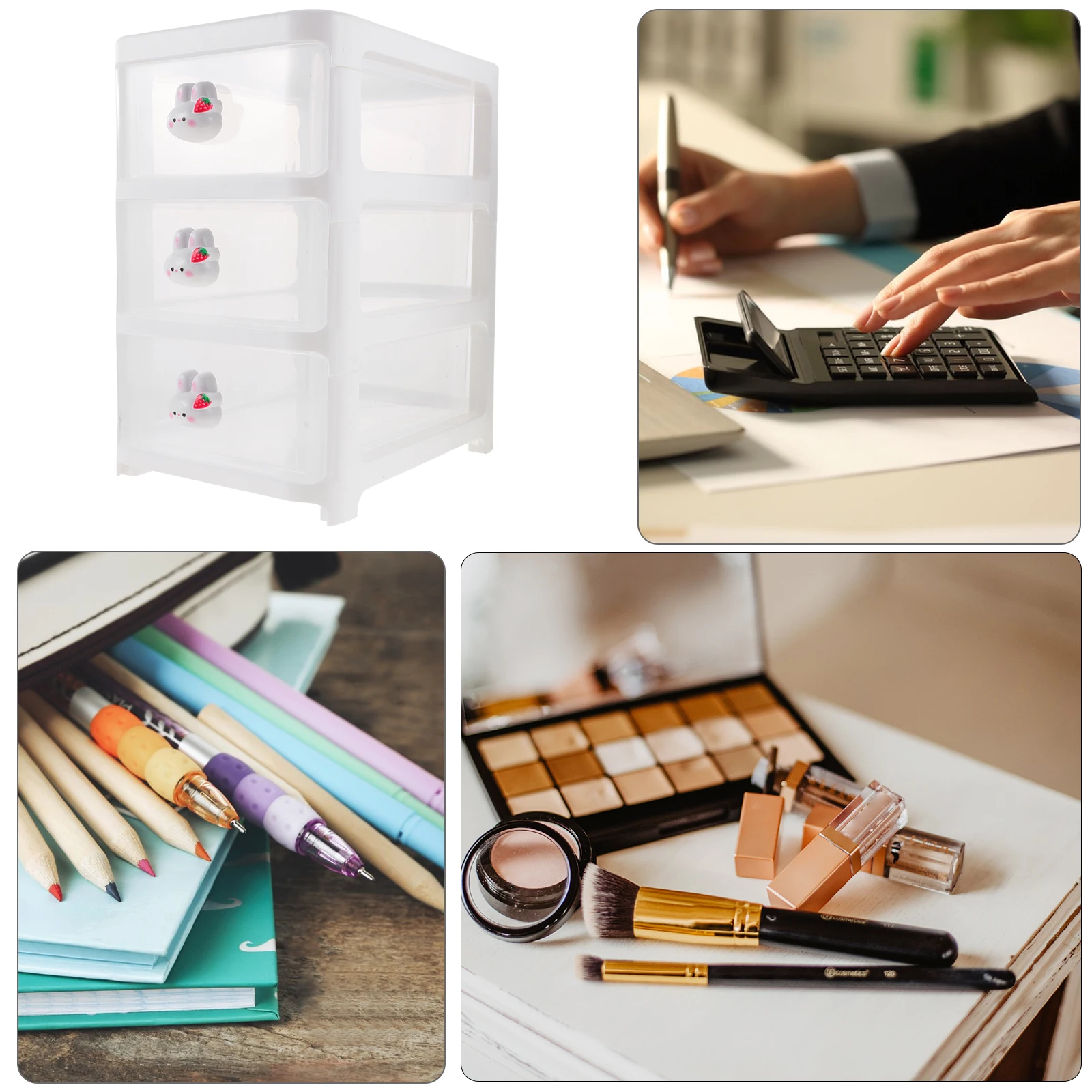 

Multi-Layer Desktop Storage Drawers Organizer Home Office Desk Organizer with Drawers Practical Solution