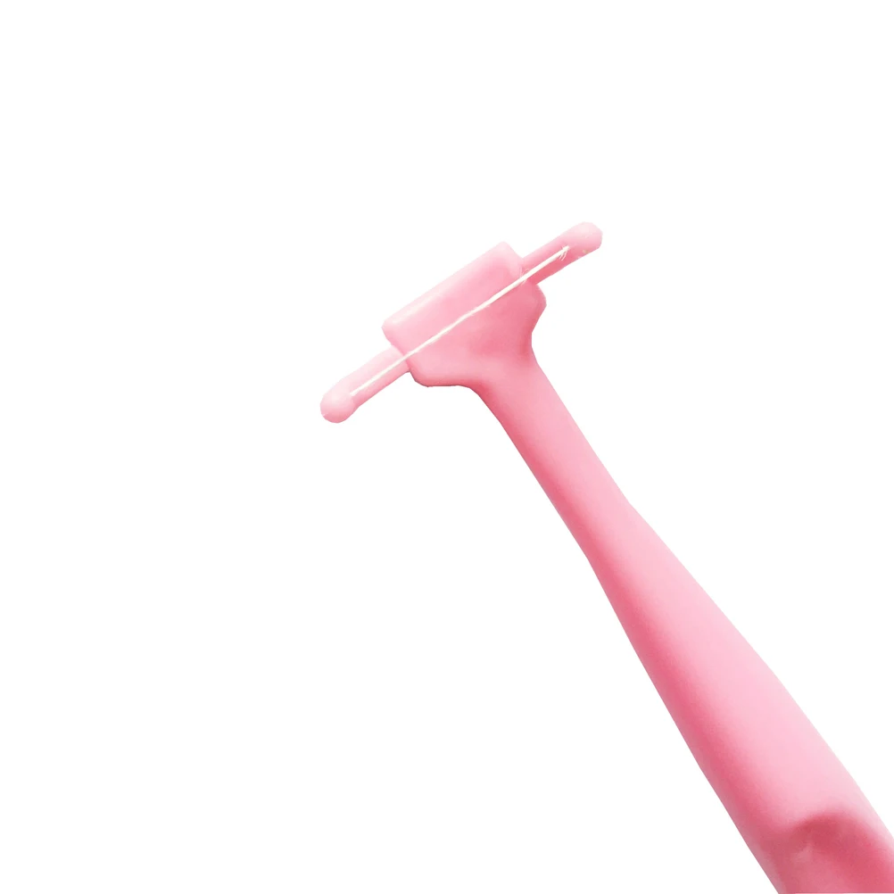 

20pcs Replaceable Cleaner Plastic Toothpick Nylon Wire Floss Stick Portable Between Teeth Cleaning Tools Set (Pink)