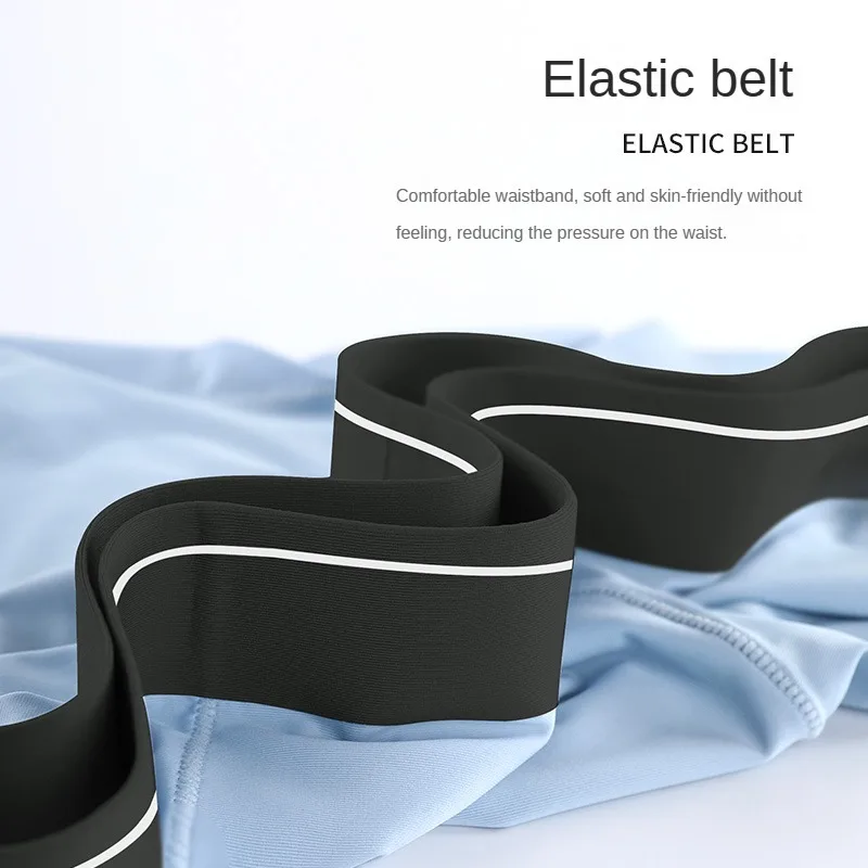 Pantalones cortos deportivos para hombre, bragas suaves y transpirables de seda de hielo sin huellas, bóxer de talla grande, ropa interior nueva para regalo