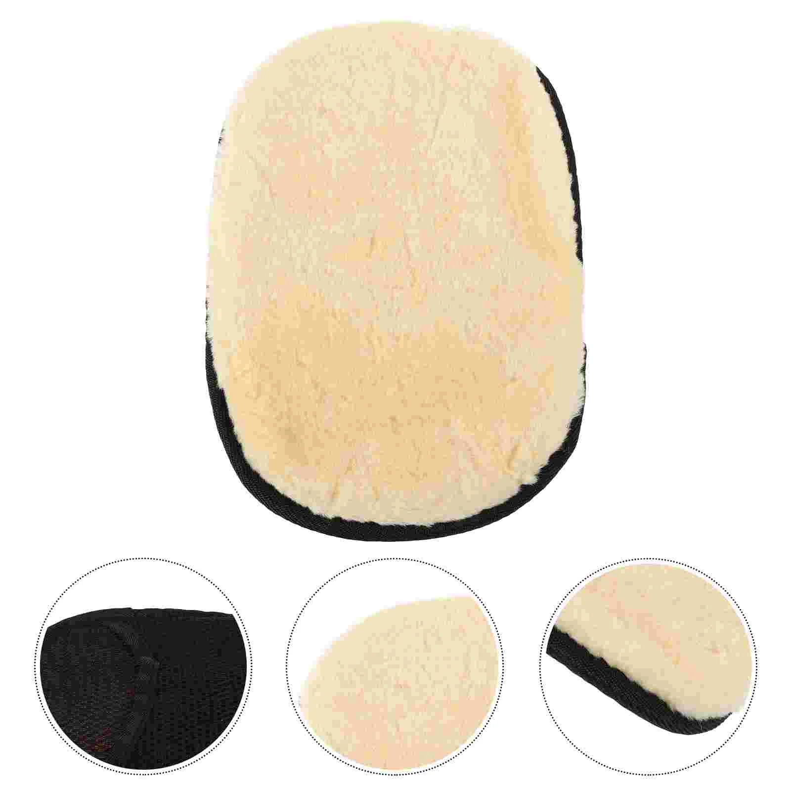 

Glossy Boots Shoe Polishing Gloves Buffing Pad Imitation Lamb Plush Fur