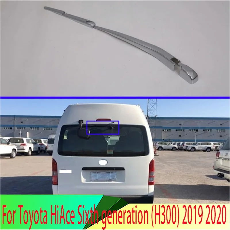 

For Toyota HiAce Sixth generation (H300) 2019 2020 ABS Chrome Rear Window Wiper Arm Blade Cover Trim