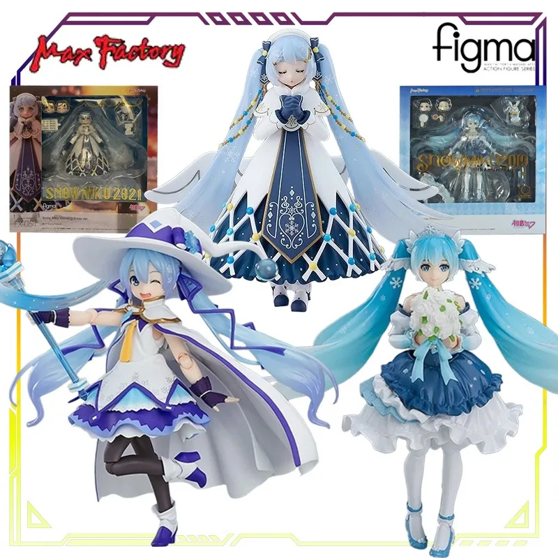 

Max Factory Original FIGMA Hatsune Miku Series EX-055 Snow Future Magical Show Ver Anime Action Figure Model Toys Gifts Fo Boys
