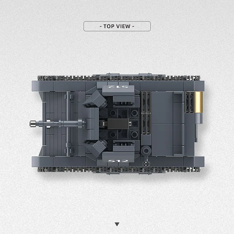 Blocos de construção de veículos de combate no.1 da segunda guerra mundial, quebra-cabeça militar infantil, veículo blindado de brinquedo montado, presente artesanal diy
