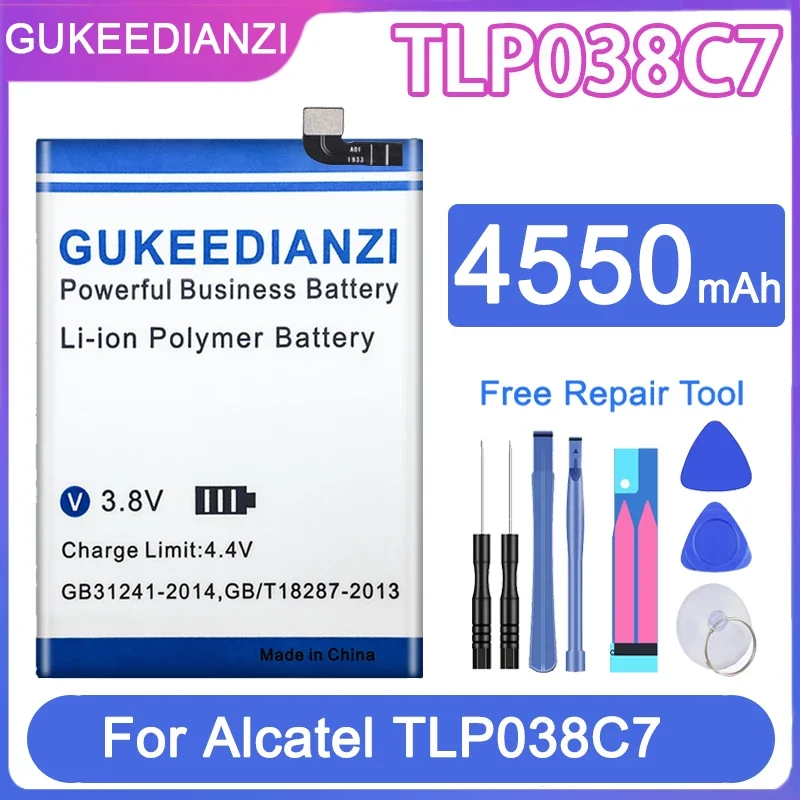 GUKEEDIANZI Replacement Battery TLP038C7 4550mAh for Alcatel One Touch