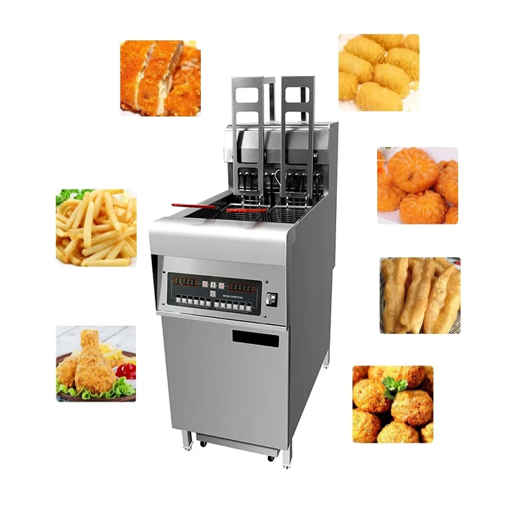 

Commercial Electric Industrial Auto Lift New Deep Fryer With Oil Filter 24L Capacity For French Fries Chicken Donuts