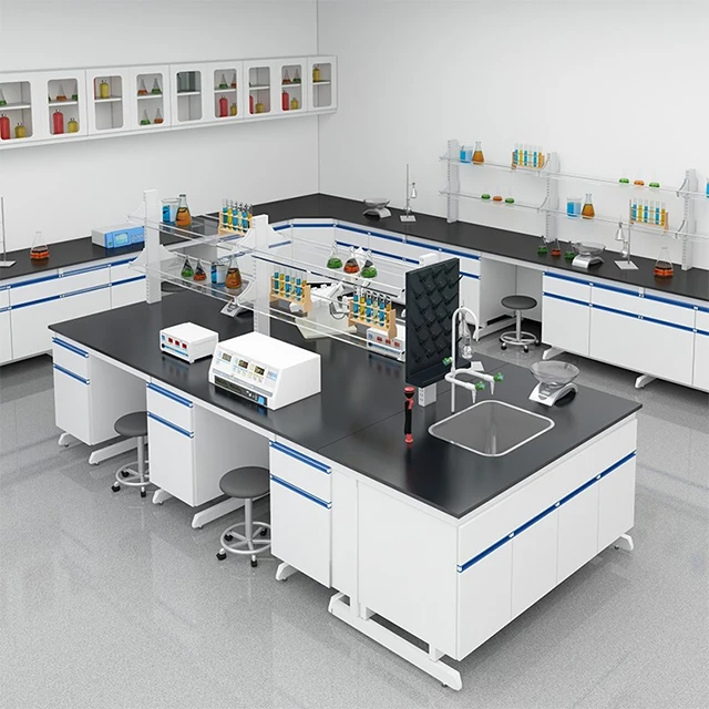 Laboratory Workbench Experimental Operation Table Practical Psychological Board Table Laboratory Steel And Wood Edge Table