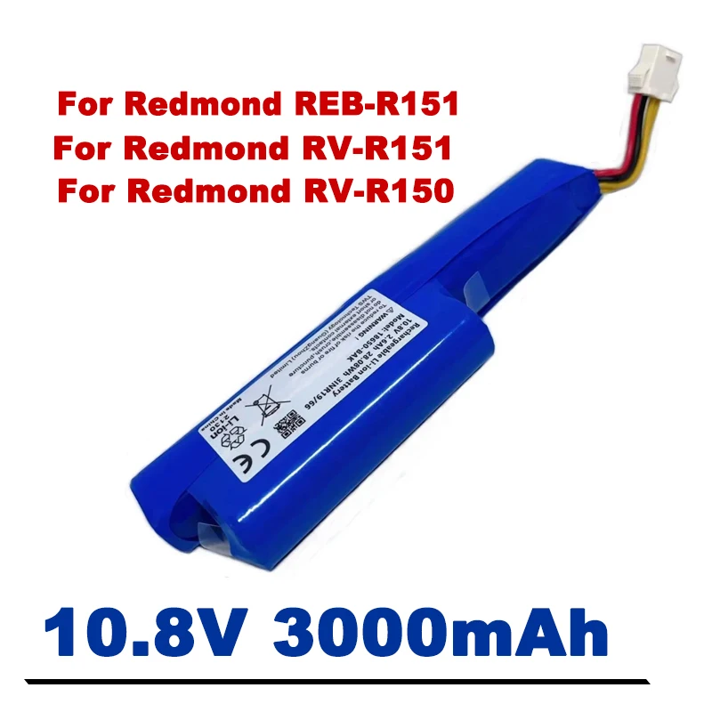 New 10.8V 2600mAh Li-ion Rechargeable Battery For Redmond RV-R150 Redmond RV-R151 Vileda VR201 Petpro Robot Vacuum Cleaner