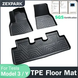 ZEXPARK Floor Mat  Pad  For Tesla Model3 ModelY 2021 2022 Custom Waterproof Mat Non-Slip Floor Liners Surrounded Floor Mats Gift