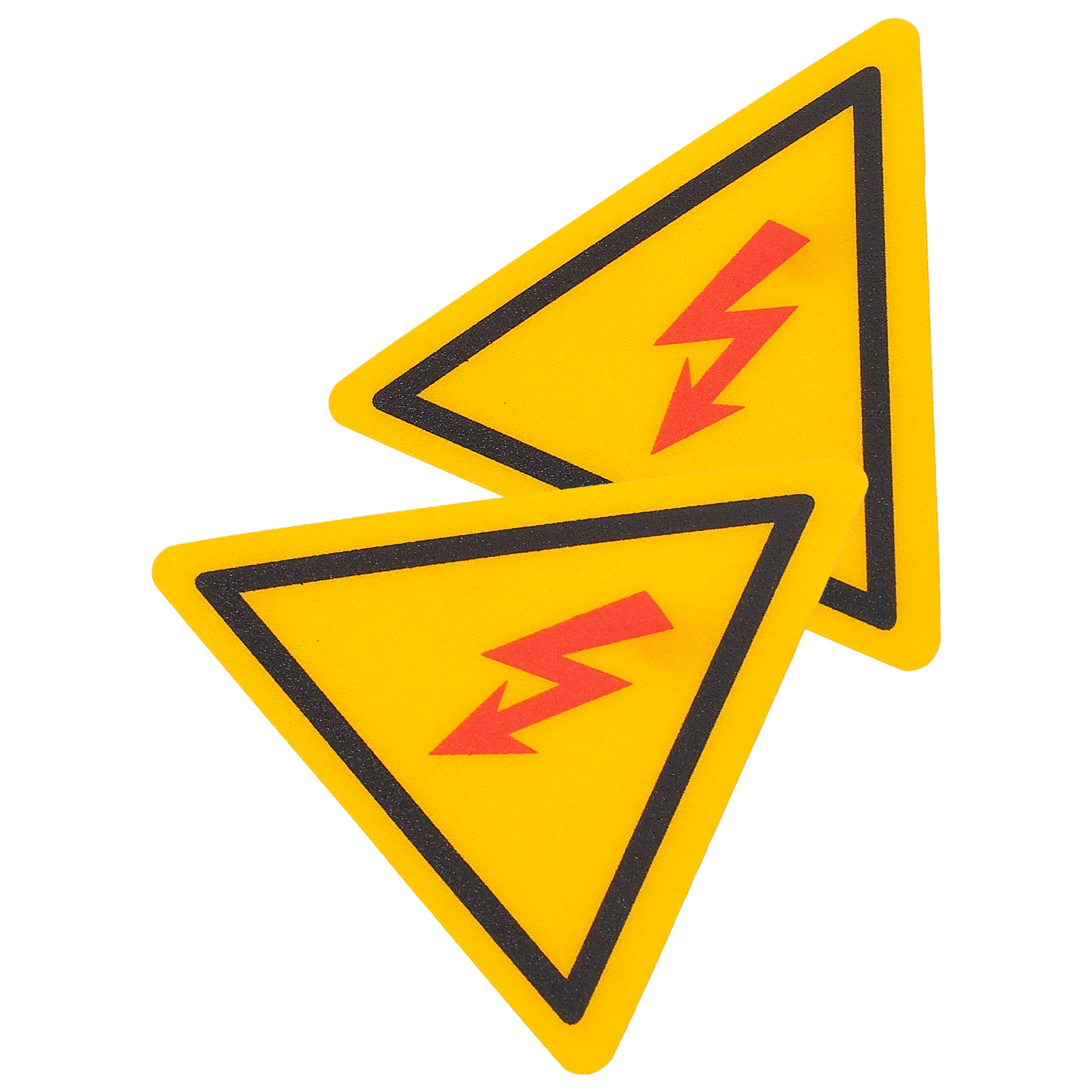 

2pcs High Voltage Warning Stickers Oil Resistant Triangular Shape Easy Installation Workplace Safety Accident Prevention