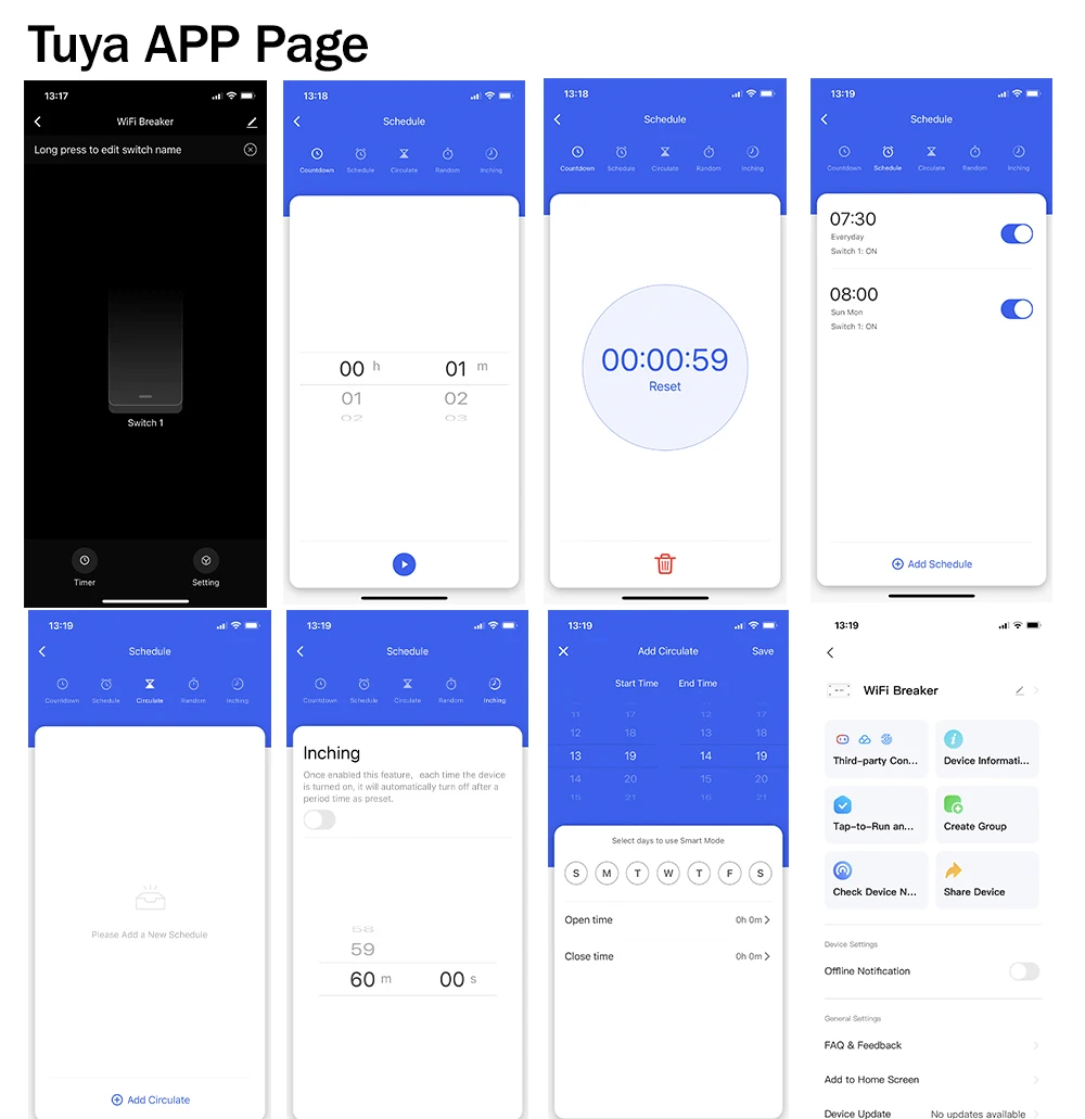 WiFi Zigbee 10A Smart Switch Breaker Module interruttore remoto Wireless Alexa Google Home by Tuya eWeLink APP telecomando vocale