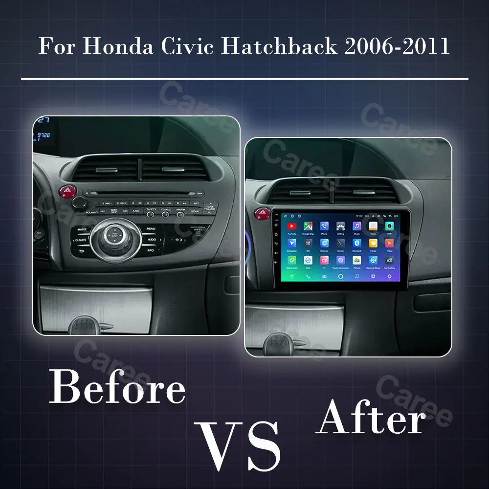

Android For Honda Civic Hatchback 2006-2011 Car Radio Carplay Android Auto Player Multimedia 4G WIFI GPS Navigation 2Din Stereo
