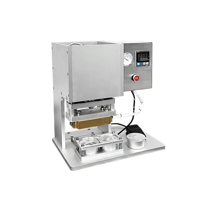 Aluminum Film Small Can Tea Bag Packaging Machine Aluminum Foil Sealing Cup Machinery Plastic Cup Heat Press Sealing Machine