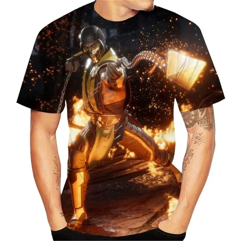 Summer T-Shirts Mortal Kombat Game 3D Print Streetwear Men Women Fashion Oversized Short Sleeve T Shirt Kids Tees Tops Clothing