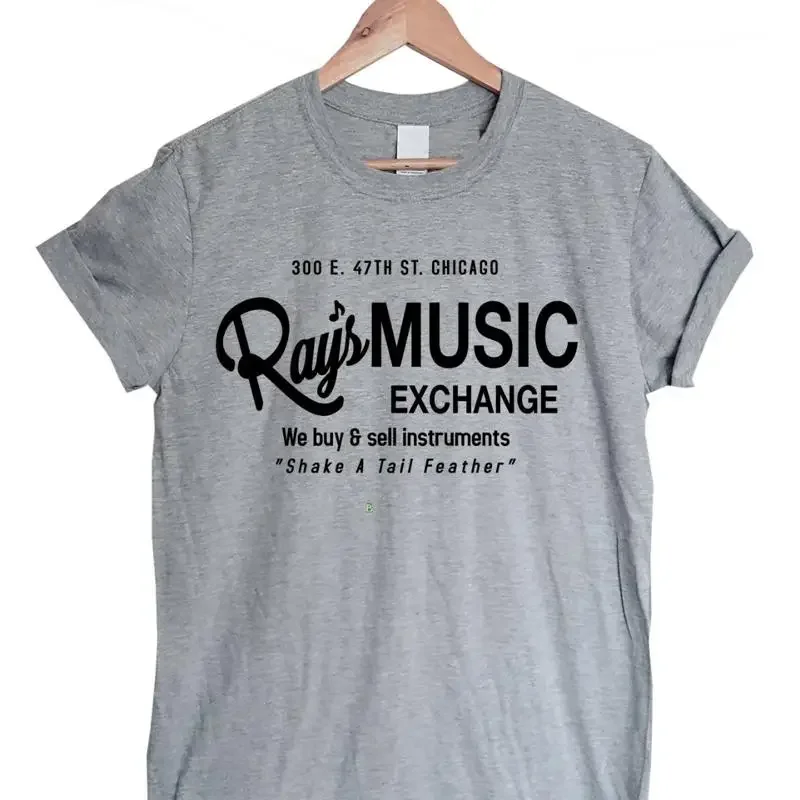 Hot Blues Borthers Inspired Rays Music Exchange T Shirt Retro 80S Film Movie