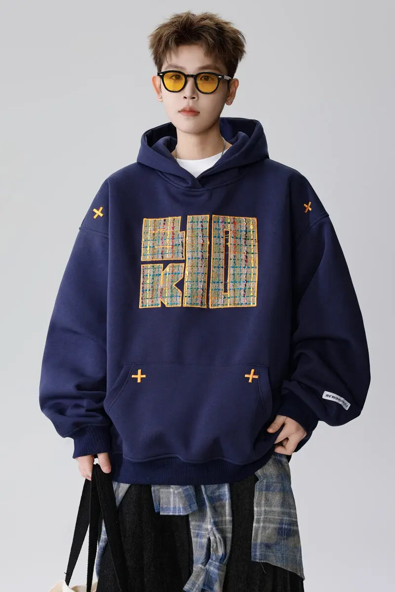 سترة رجالية من GIOIO، سترة فضفاضة مطرزة جديدة ربيع 2025، بلوزات وسترات رياضية غير رسمية عصرية