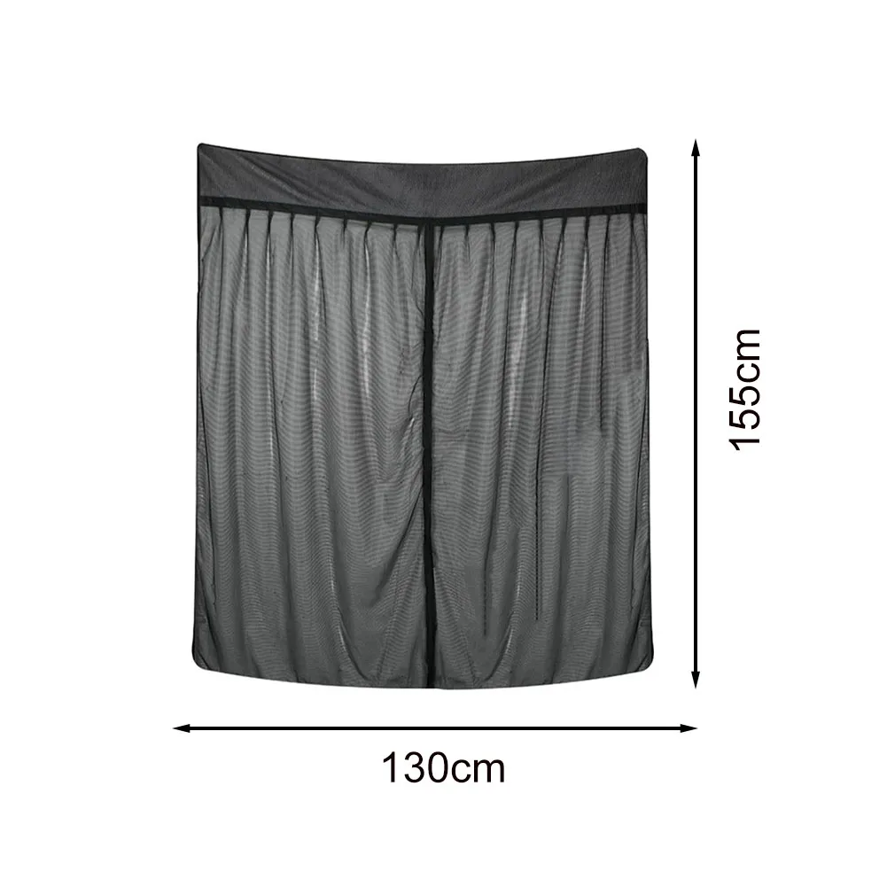 Campervan Mesh Door Sunshade for Ventilation and Barrier with 420D Oxford Fabric Reinforcement and Compact Carry Bag