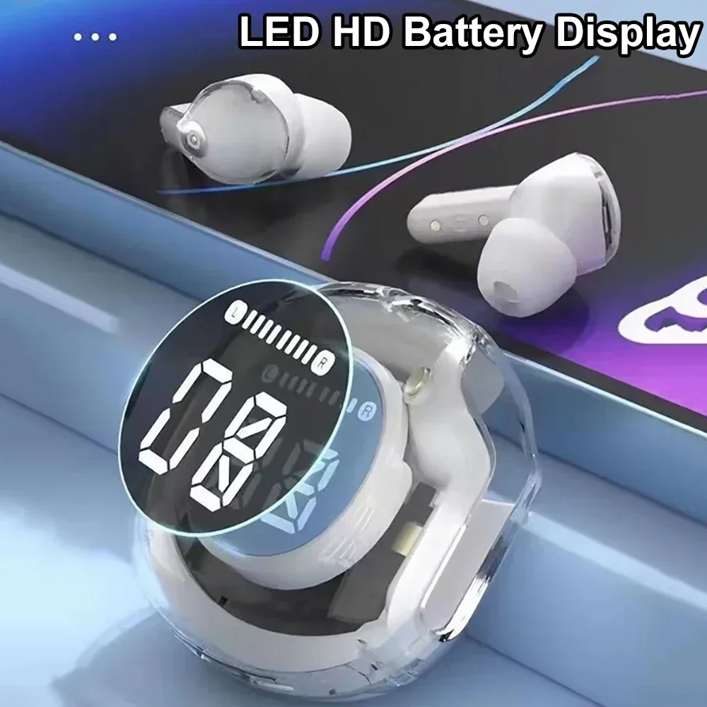 Cuffie Bluetooth T8 con display digitale a LED per l'indicazione della potenza e auricolari wireless._voghion.com