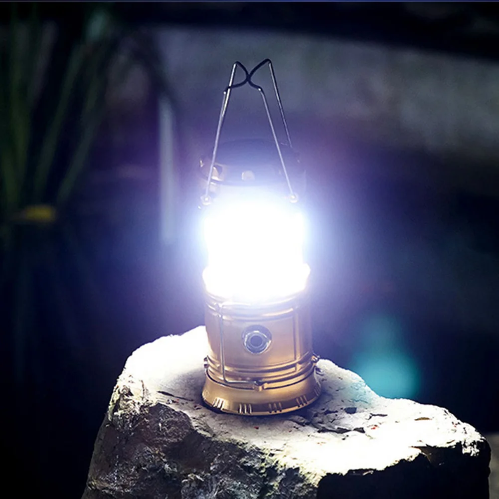 Portable Emergency Light Solar Powered Camping Lamp USB Rechargeable Work Light Waterproof LED Flashlight Night Working Lighting