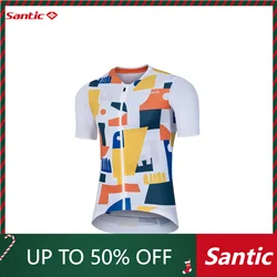 Santic Summer New Cycling Jerseys Men Short-sleeved Cycling jersey Clothing Bike Shirt MTB T-shirts Quick Dry