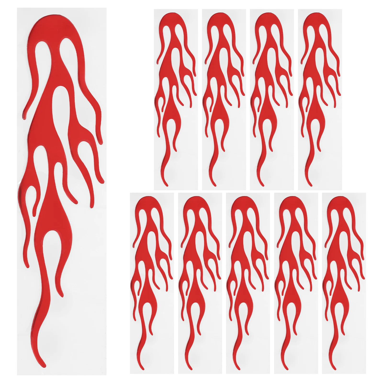 

10Pcs Self-Adhesive Flame Motorbike Sticker Easy Installation Unique Gift Choice Flame Motorbike Sticker Car Decals