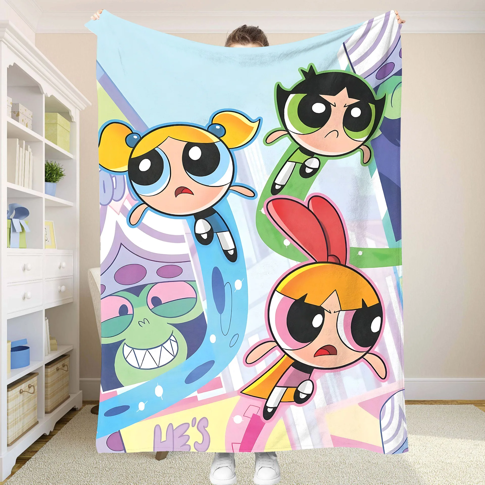 رقيق البطانيات الناعمة والمفارش قوة الفتيات بطانية سرير الصيف المعزي المفرش أنيمي ديكور المنزل قيلولة التبريد #1