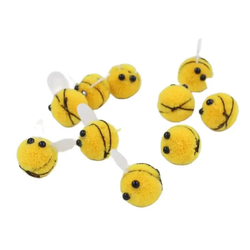 10 adet/grup 20mm kabarık topu arı yumuşak kabarık DIY el sanatları dekorasyon giyim dikiş kumaş aksesuarları için kullanılan