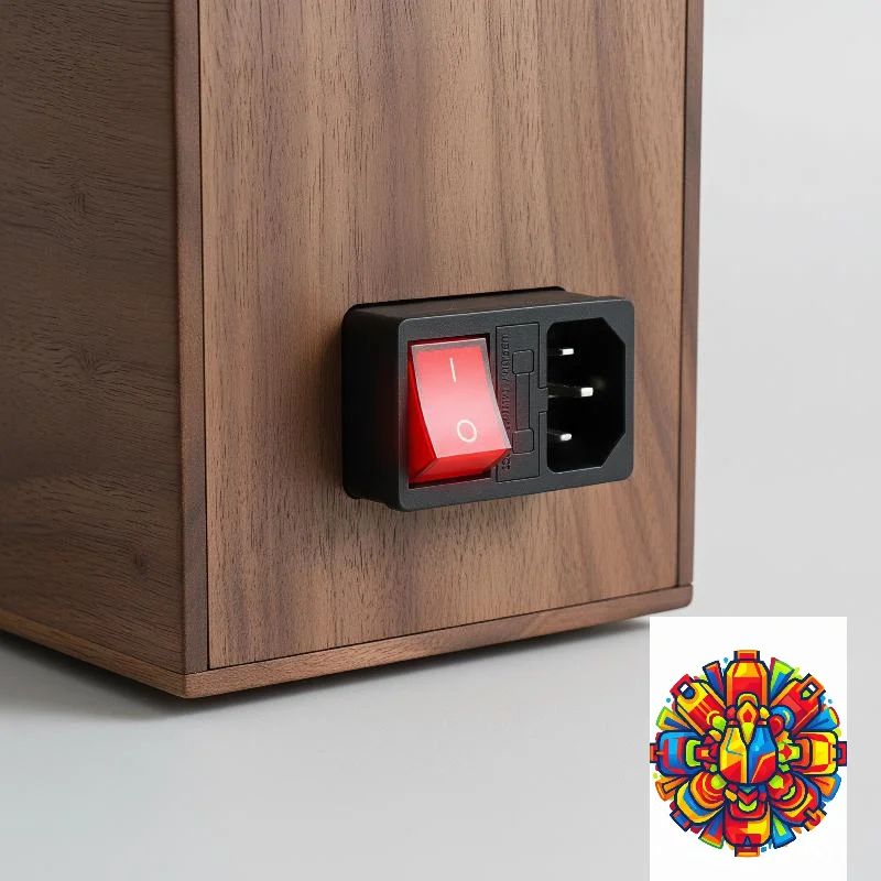 IEC320 C14 AC Inlet Power Socket Red LED Rocker Switch 10A 250V 3 Pin for Medical Device Power Connection
