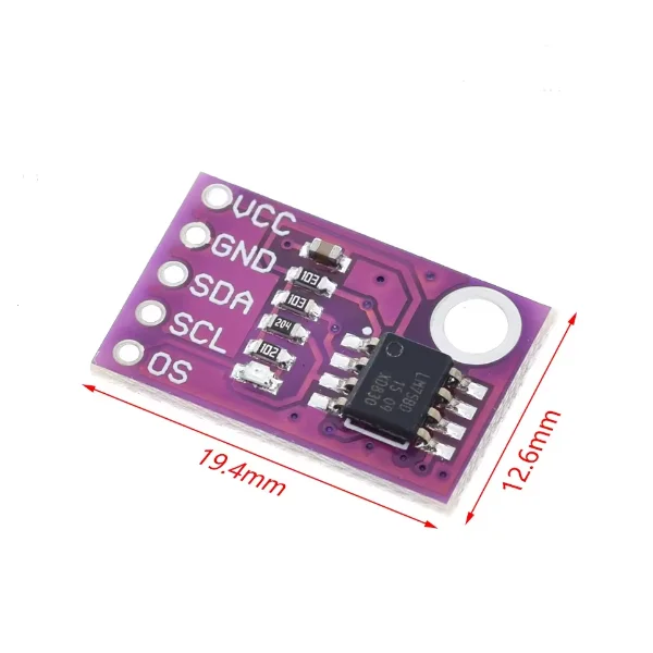 LM75 Temperature Sensor High Speed I2C Interface High Precision Development Board Module LM75A