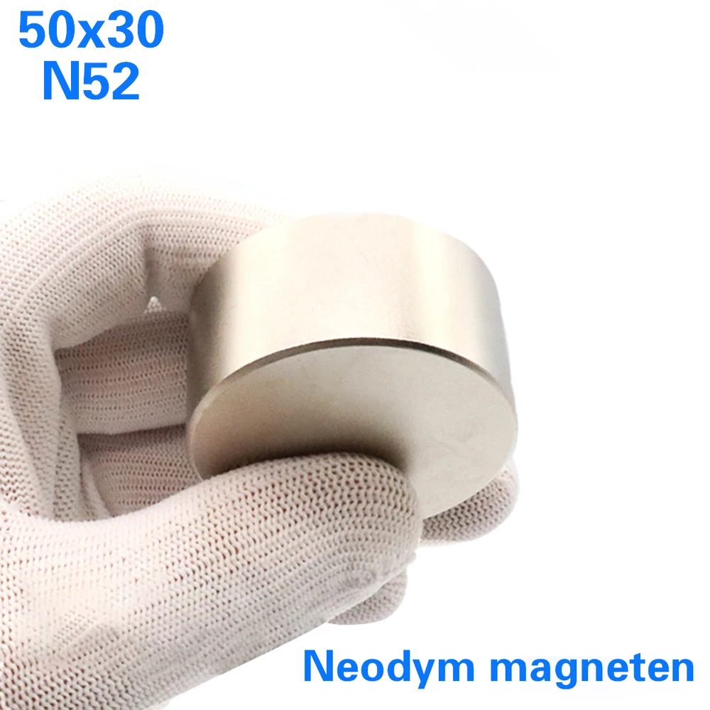 

1pcs N52 magnet 50x30 mm Powerful permanet round Neodymium Magnet Strong magnetic Rare Earth NdFeB gallium metal or 40x20mm