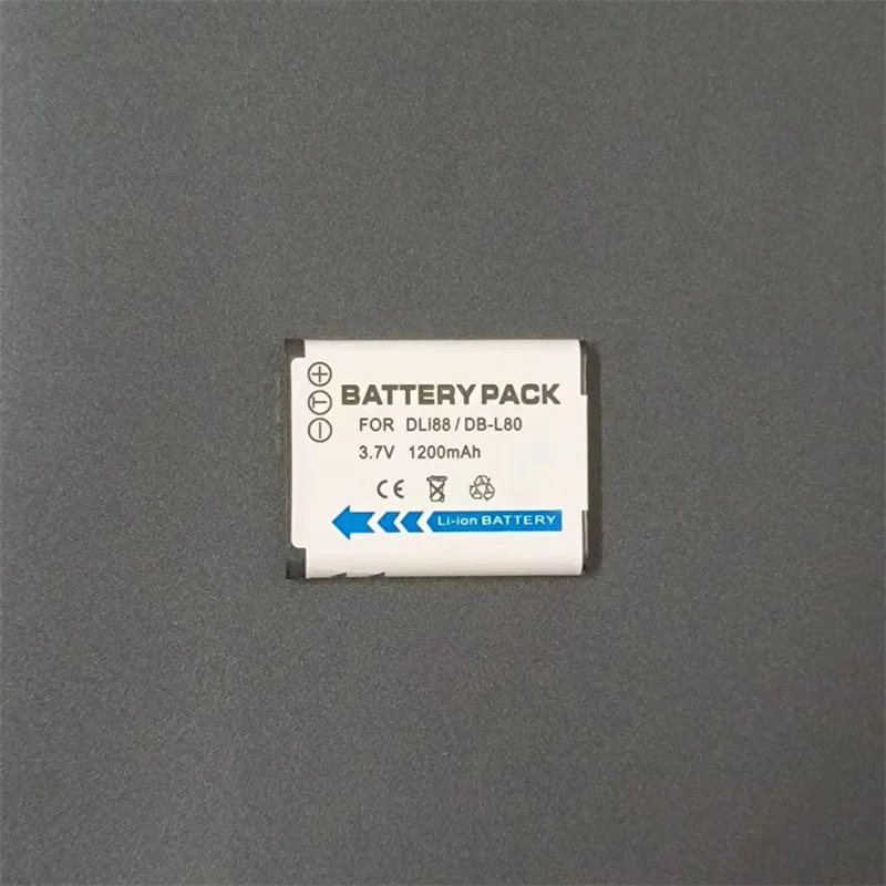 Battery with Charger for Sanyo DB-L80 Xacti DMX-CA100 CA100K CG10 CG10C CG110 CS1 GH1 DSC-X1200 X1250 VPC-CA100 CA102 GH1 GH2