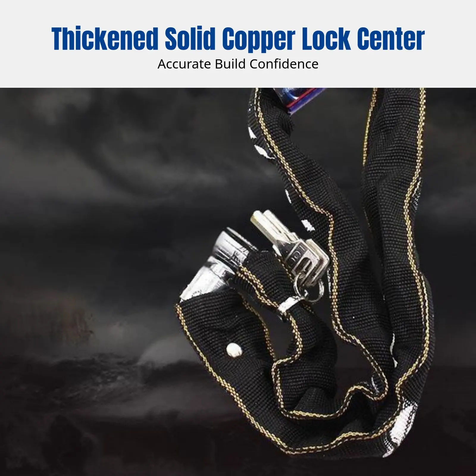 Multi-Scene Chain Lock, Anti-Theft, Thickened, Extended, Suitable for Bike, Motorcycle, Door