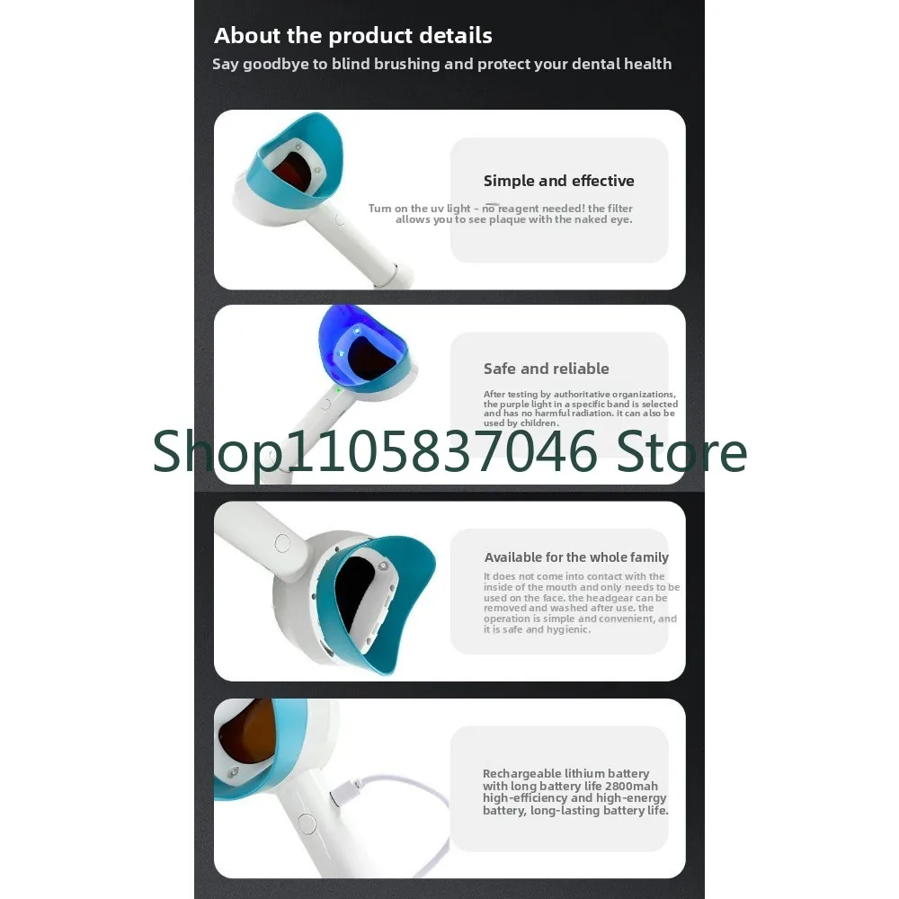 Dental plaque detector, calculus dental plaque detector, portable home display device