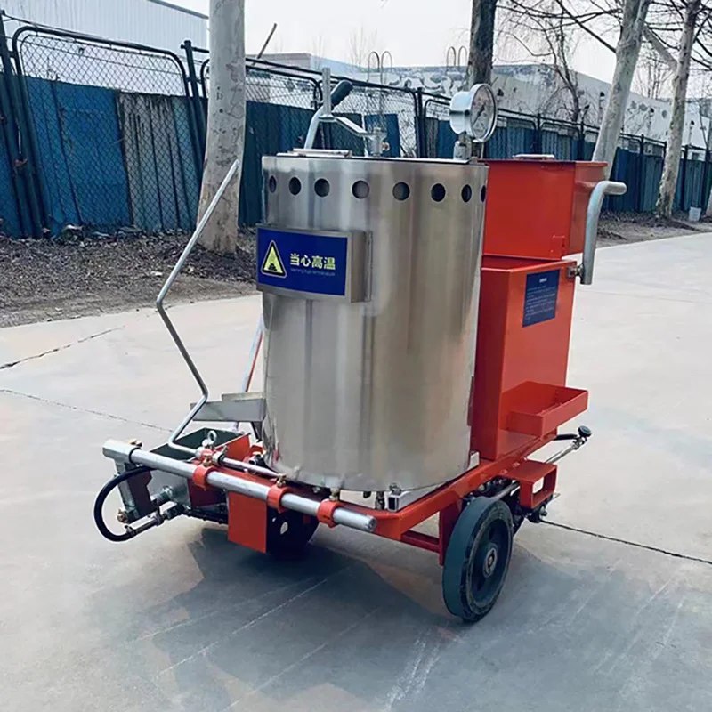 Parking space road zebra crossing machine, self-walking hot melt marking machine