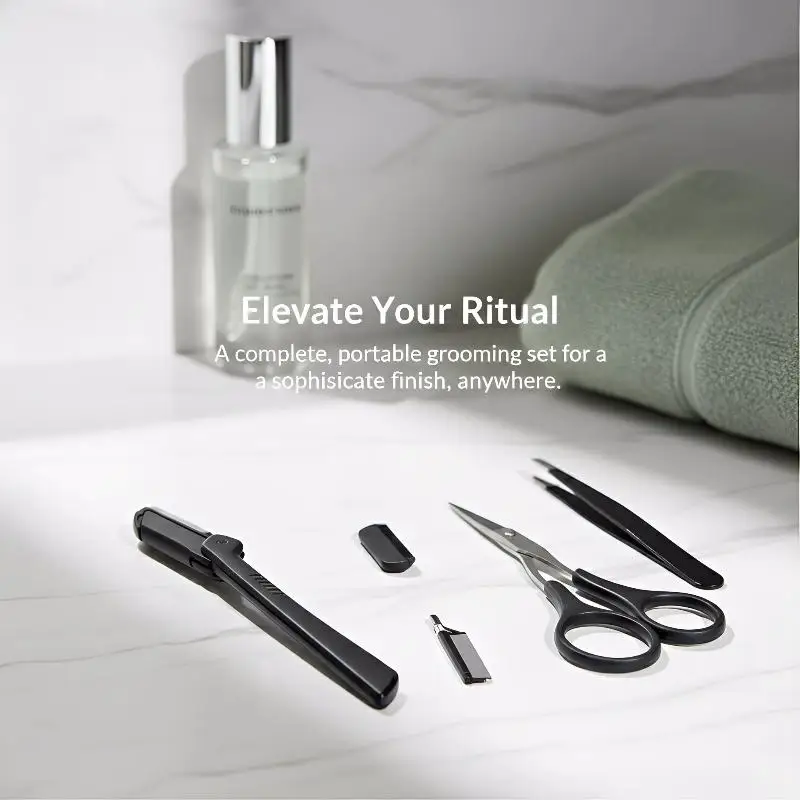 Stainless Steel Eyebrow Grooming Kit 3pcs Set for Women Men Professional Eyebrow Shaper Tool Kit for Daily Makeup