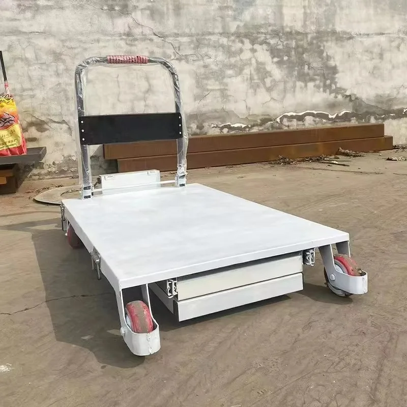 Portable Electric Hydraulic Lifting Flatbed Handcart Scissor Cart for Vehicle Handling and Loading/unloading