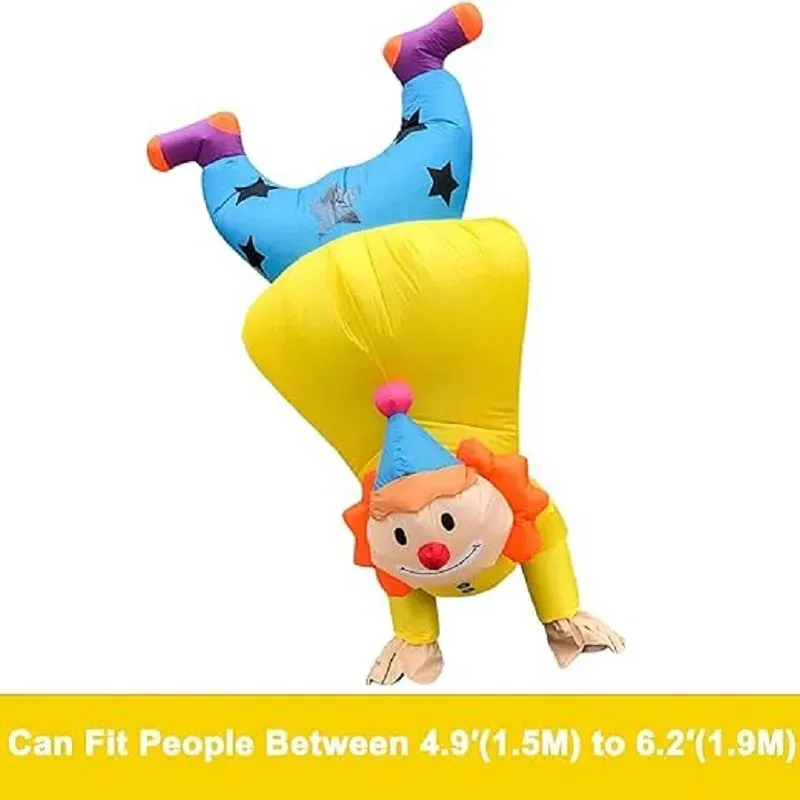 

New Clown Inflatable Costume Fancy Dress Joker Jumpsuit for Party Blow Up Suuit Festive Women 2025