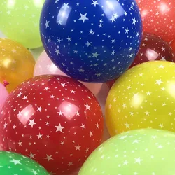 12 inch Thickened Sky Star Printed Five Pointed Star Balloon Wedding Birthday Party Decoration Snowflake Balloon Christmas Dec